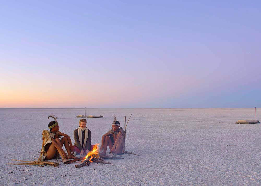 Makgadikgadi Salt Pans: A mesmerizing landscape of vast salt flats, showcasing the unique beauty and wilderness of this Botswana destination, perfect for adventure and wildlife enthusiasts.