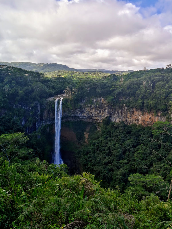 Breathtaking view of Chamarel Waterfall in Mauritius