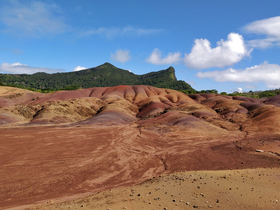 The iconic Chamarel 7 Coloured Earth Geopark in Mauritius