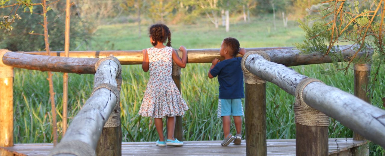 Children learning about Conservation at Kigali's first ever Wild Life Sanctuary, Umusambi Village. Named in the Rwandan language for the endangered Grey Crowned Crane.