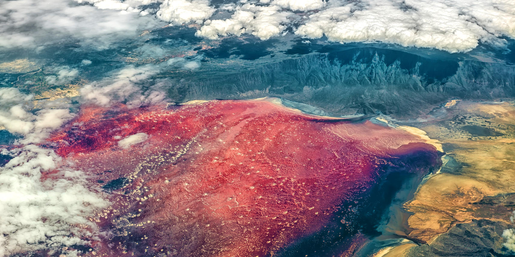 Aerial View of Lake Natron