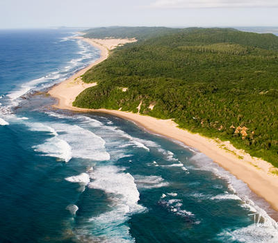 Maputaland Aerial View of the coastline.