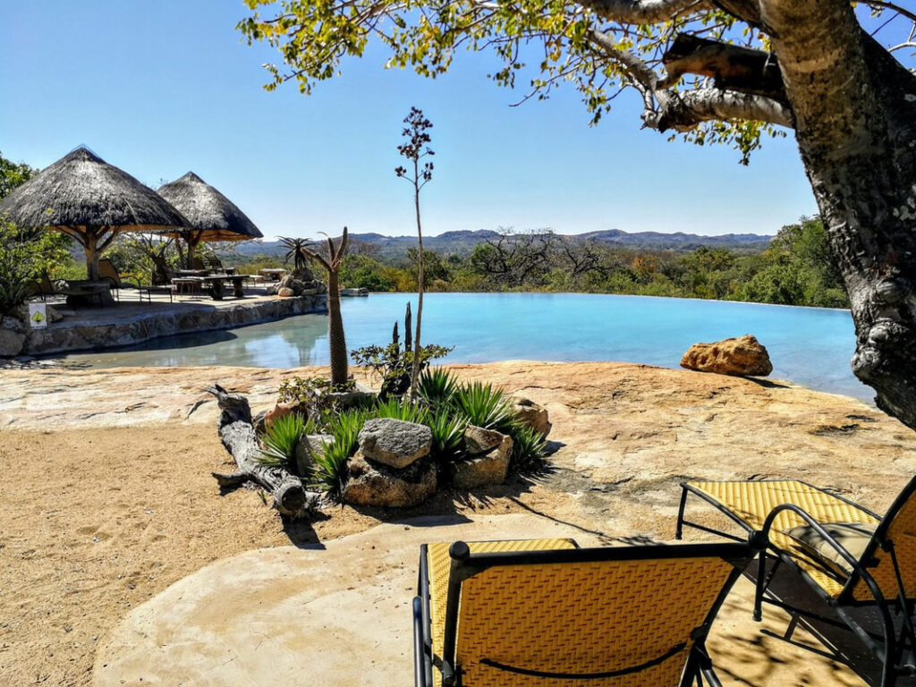 Matobo National Park, Zimbabwe: Scenic view of a camp surrounded by natural landscapes.
