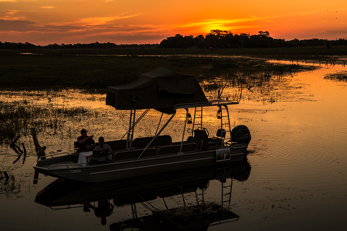 Sunset river cruises in Maun
