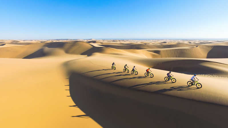 Cycling on the dunes one of the activities offered on the Skeleton Coast