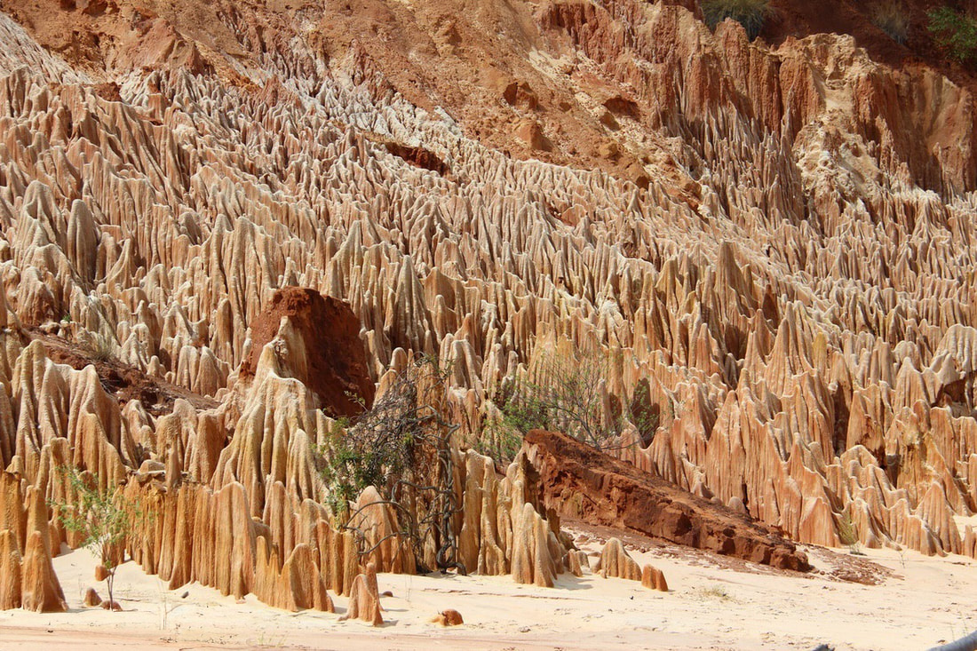 Beauty of Tsingy de Bemaraha National Park that is a national park in Madagascar North
